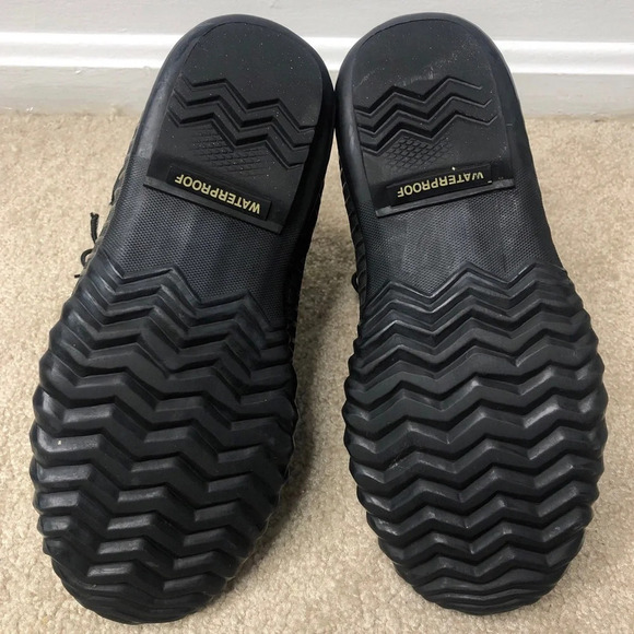 Sorel Cheyanne Black Leather Lace-up Waterproof Duck Boot Size 6.5 - Picture 11 of 12